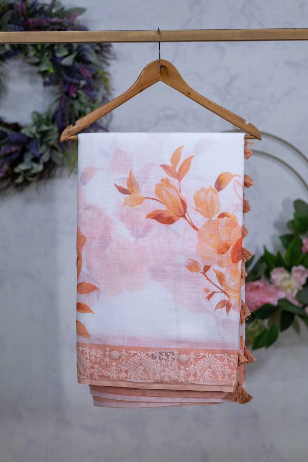 Semi Linen Saree - Image 2