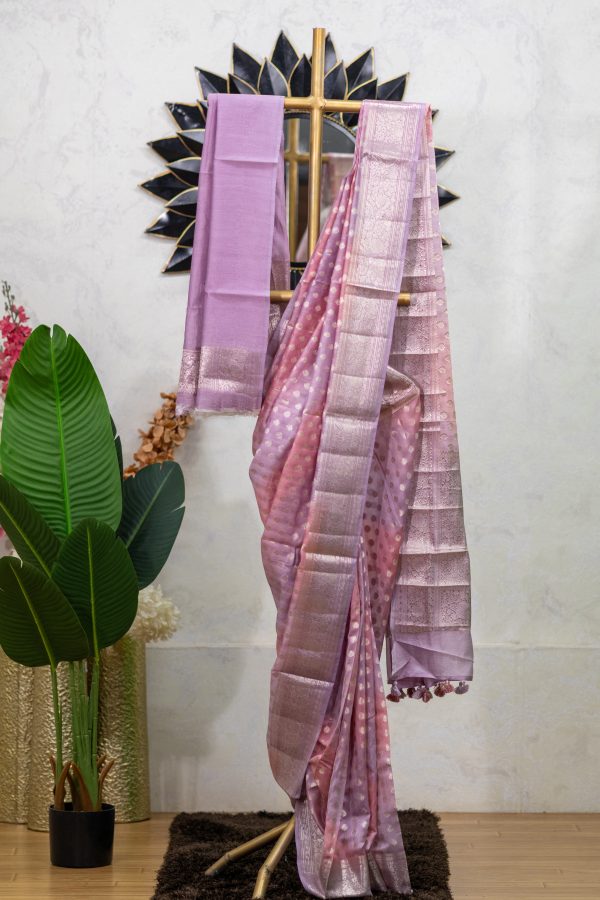 Maheshwari Silk Saree with Multicolour Shading - Image 4