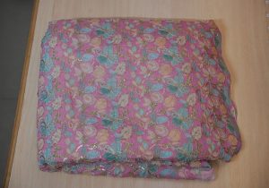 Pure Chinon Fabric position-printed embroidery