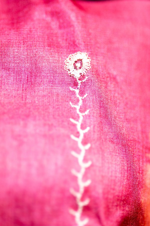 Pure Tussar Silk Salwar Suit with Digital Print & Embroidery - Image 3
