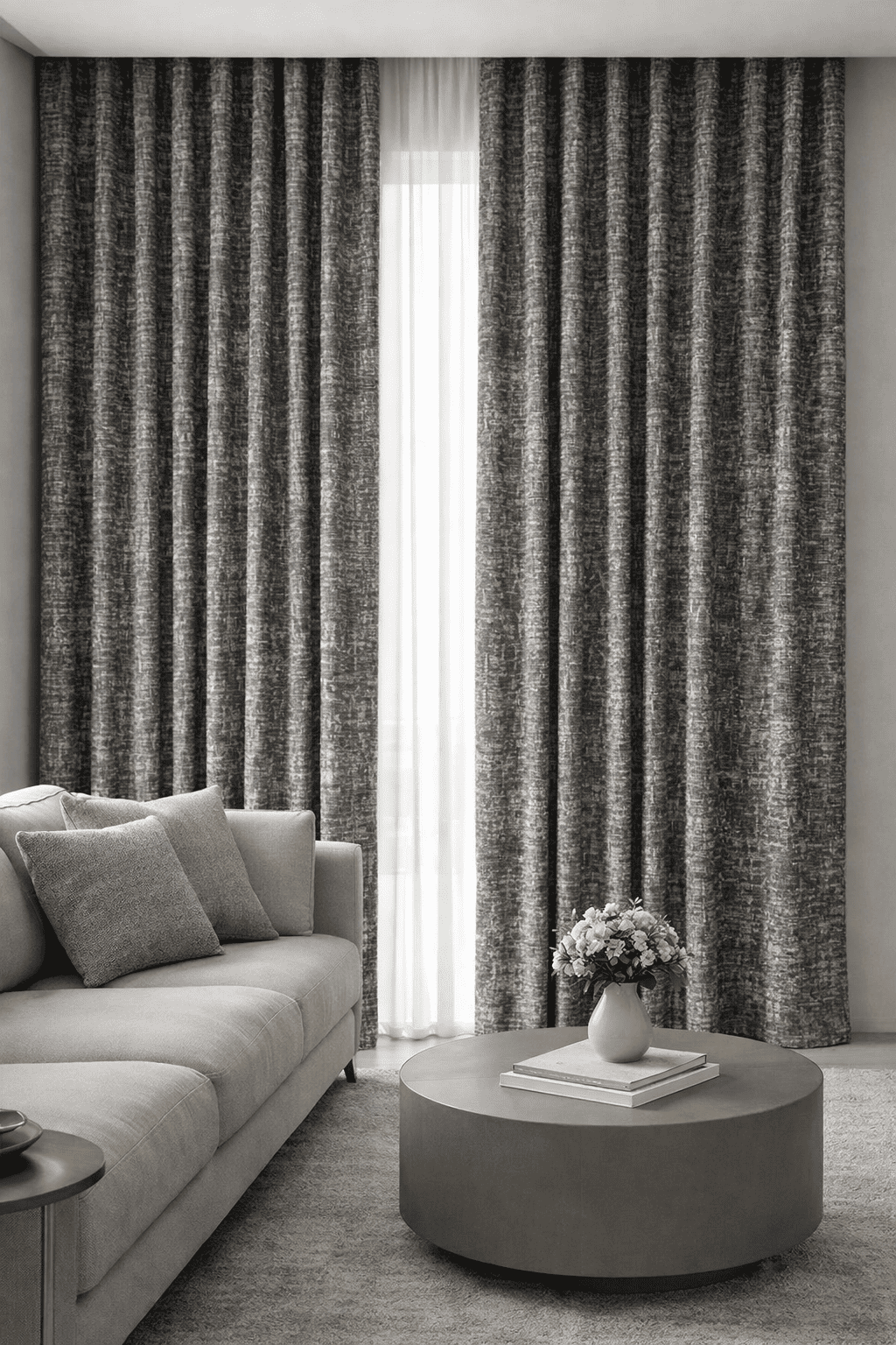 Textured Abstract Grid Self-Design Textura Verona 2 Curtain Fabric & Cushion Fabric MS-209