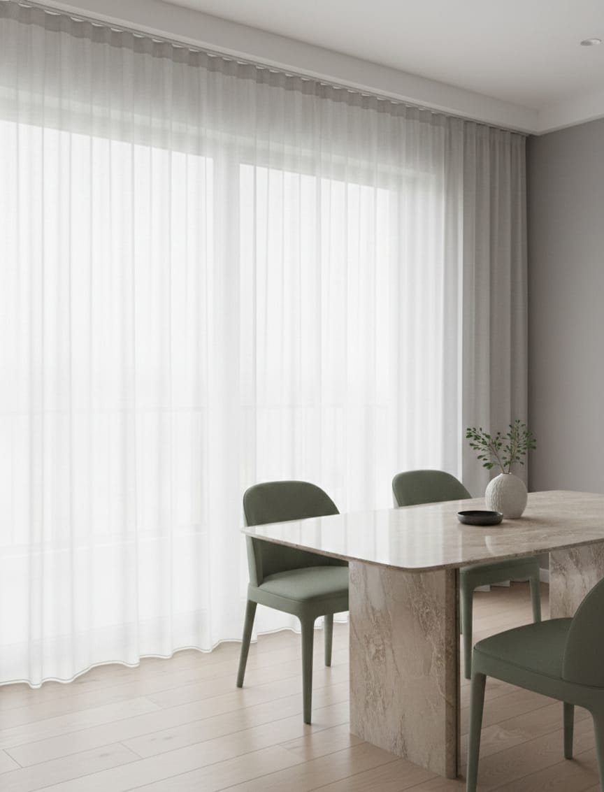 Linear Micro-Texture Self Design Textura MILANO Curtain Fabric SS-211