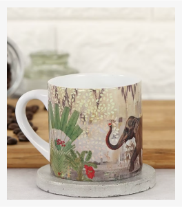 Elephants of Mathura Espresso Mug