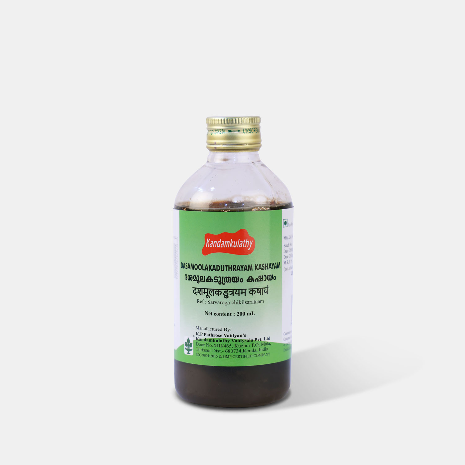 Dasamoolakaduthrayam Kashayam 200ml