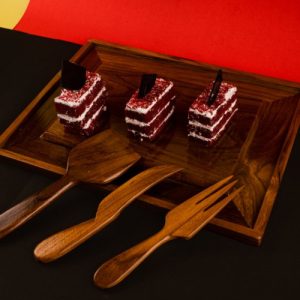 Wooden and Resin Pastry Tray